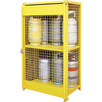 Armoires pour cylindres &agrave; gaz, nbre de bouteilles: 12, 44" , 30" , 74" , Jaune Maritime Industrial Rubber