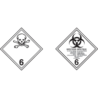 &eacute;tiquettes d'exp&eacute;dition TMD, Classe 6,1, Substances toxiques, Vinyle Maritime Industrial Rubber