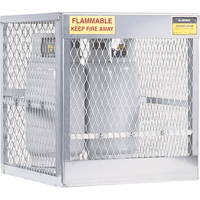 Aluminum LPG Cylinder Locker Storage, 4 Cylinder Capacity, 30" W x 32" D x 33-1/2" H, Silver Maritime Industrial Rubber
