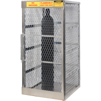 Aluminum LPG Cylinder Locker Storage, 10 Cylinder Capacity, 30" W x 32" D x 65" H, Silver Maritime Industrial Rubber