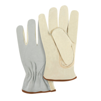 Gants de conducteur &agrave; dos fendu, Grand, Paume en Cuir fleur de vache Maritime Industrial Rubber