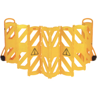 Portable Mobile Barriers, 13' L, Plastic, Yellow Maritime Industrial Rubber
