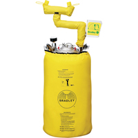 Douche oculaire portative avec enveloppe chauffante, Pressuris&eacute;, Capacit&eacute; 15 gal., Conformit&eacute; ANSI Z358.1 Maritime Industrial Rubber