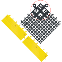 Carrelage no 560 ErgoDeck , PVC, 1-1/2' la c, 1-1/2' lo, 7/8" &eacute;paisseur, Noir Maritime Industrial Rubber