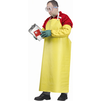 Flame Resistant Aprons, Neoprene/Polyester, 48" L x 35" W, Yellow Maritime Industrial Rubber