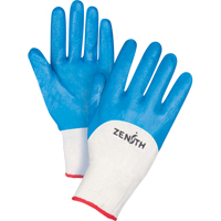 Seamless-Knit Medium-Weight Coated Gloves, 7/Small, Nitrile Coating, 13 Gauge, Cotton Shell Maritime Industrial Rubber