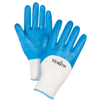 Gants enduits et tricot&eacute;s sans coutures de poids moyen, 10/T-Grand, R&ecirc;vetement Nitrile, Calibre 13, Enveloppe en Coton Maritime Industrial Rubber