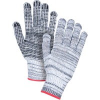 Gants tricot&eacute;s &agrave; pois, Poly/coton, Un c&ocirc;t&eacute;, Calibre 7, Petit Maritime Industrial Rubber