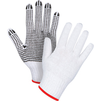 Gants tricot&eacute;s &agrave; pois, Poly/coton, Un c&ocirc;t&eacute;, Calibre 7, Petit Maritime Industrial Rubber