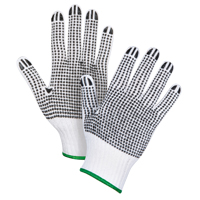 Gants tricot&eacute;s deux c&ocirc;t&eacute;s &agrave; pois, Poly/coton, Deux c&ocirc;t&eacute;s, Calibre 7, Moyen Maritime Industrial Rubber