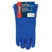 Double Palm & Thumb Welding Gloves, Split Cowhide, Size Large Maritime Industrial Rubber