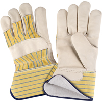 Abrasion-Resistant Winter-Lined Fitters Gloves, X-Large, Grain Cowhide Palm, Cotton Fleece Inner Lining Maritime Industrial Rubber