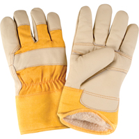 Gants d'ajusteur doubl&eacute;s pour l'hiver d'usage standard, Grand, Paume en Cuir fleur de meuble, Doublure en Boa Maritime Industrial Rubber