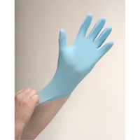 Gants d'examen r&eacute;sistants &agrave; la perforation, Grand, Nitrile, 4,5 mils, Sans poudre, Bleu Maritime Industrial Rubber