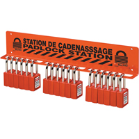 Unfilled Padlock Rack Station Maritime Industrial Rubber
