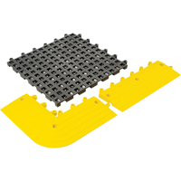 Tapis Ergodeck tout usage No 564 & No 566, PVC, 1-1/2' la c, 1-1/2' lo, 7/8" &eacute;paisseur, Charbon Maritime Industrial Rubber