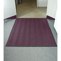 WaterHog&reg; Max Herringbone Classic Mat, Wiper/Scraper, 6' x 6' x 3/8", Maroon Maritime Industrial Rubber