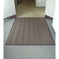 WaterHog&reg; Max Herringbone Classic Mat, Wiper/Scraper, 4' x 6' x 3/8", Chestnut Brown Maritime Industrial Rubber