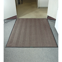 WaterHog&reg; Max Herringbone Classic Mat, Wiper/Scraper, 6' x 6' x 3/8", Chestnut Brown Maritime Industrial Rubber