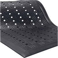 Cushion Station Max Mat, Slotted, 2' x 3-1/5' x 9/16", Black, Nitrile Maritime Industrial Rubber
