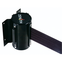 Barri&egrave;re &agrave; fixation murale, Acier, Fixation par vis, 12', Ruban Noir Maritime Industrial Rubber