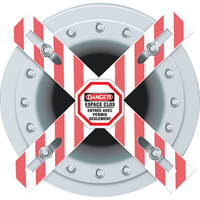 Barri&egrave;re Danger Man-Way Cross Maritime Industrial Rubber