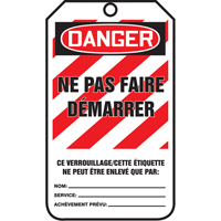 Lockout Tags, Cardstock, 3-1/8" W x 5-7/8" H, French Maritime Industrial Rubber