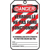 Lockout Tags, Cardstock, 3-1/8" W x 5-7/8" H, French Maritime Industrial Rubber