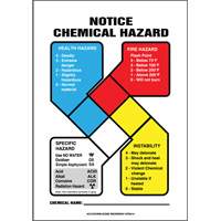 NFPA Notice Chemical Hazard Safety Sign Maritime Industrial Rubber