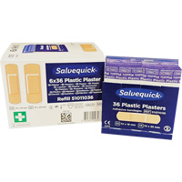 Salvequick&reg; Bandage Dispensing Systems Refills, Rectangular/Square, Plastic, Sterile Maritime Industrial Rubber