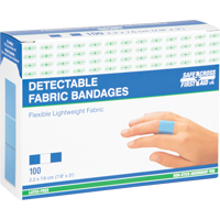Bandages, Rectangular/Square, 3", Fabric Metal Detectable, Sterile Maritime Industrial Rubber