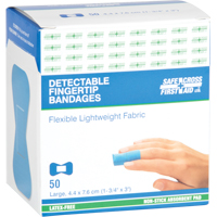 Bandages, Fingertip, 3", Fabric Metal Detectable, Sterile Maritime Industrial Rubber