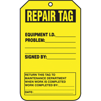 Inspection Tags, Cardstock, 3-1/8" W x 5-7/8" H, English Maritime Industrial Rubber