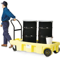 Poly-Spillcart Cart, 66.5" L x 29" W x 43.9" H, 57 US gal. Spill Cap. Maritime Industrial Rubber