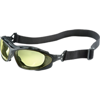 Uvex HydroShield&reg; Seismic&reg; Safety Goggles, Amber Lens, Anti-Fog/Anti-Scratch, Closed Vent Maritime Industrial Rubber