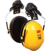 Peltor Optime 98 Series Earmuffs, Cap Mount, 23 NRR dB Maritime Industrial Rubber