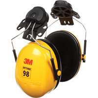 Peltor Optime 98 Series Earmuffs, Cap Mount, 23 NRR dB Maritime Industrial Rubber