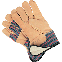 Gant pour ajusteur doubl&eacute;s pour l'hiver r&eacute;sistant &agrave; l'abrasion, Grand, Paume en Cuir fleur de vache, Doublure en Molleton de coton Maritime Industrial Rubber