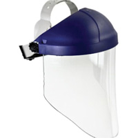 Ratchet Headgear with Faceshield, Polycarbonate, Ratchet Suspension Maritime Industrial Rubber
