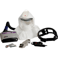Versaflo Powered Air Purifying Respirator TR-600 Easy-Clean Kit, Hard Hat & Faceshield, Lithium-Ion Battery Maritime Industrial Rubber
