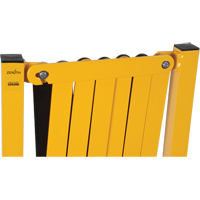 Expandable Barrier, 37" H x 11' L, Black/Yellow Maritime Industrial Rubber