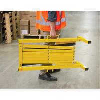 Expandable Barrier, 37" H x 11' L, Black/Yellow Maritime Industrial Rubber