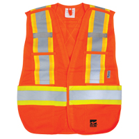 Open Road&reg; Tear Away Vest , High Visibility Orange, Polyester Maritime Industrial Rubber
