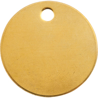 &eacute;tiquettes vierges, Laiton, 2" dia. Maritime Industrial Rubber