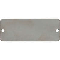 &eacute;tiquettes vierges, Acier inoxydable, 2" la x 1" h Maritime Industrial Rubber