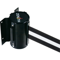 Barri&egrave;re &agrave; fixation murale, Acier, Fixation par vis, 7', Ruban Noir/Blanc Maritime Industrial Rubber