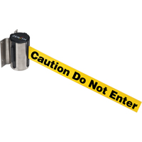 Barri&egrave;re &agrave; fixation murale, Acier, Fixation par vis, 7', Ruban Jaune Maritime Industrial Rubber