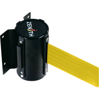 Barri&egrave;re &agrave; fixation murale, Acier, Fixation par vis, 12', Ruban Jaune Maritime Industrial Rubber