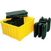 Ultra-IBC Spill Pallet&reg; with Drain, 400 US gal. Spill Capacity, 58.75" x 58.75" x 33" Maritime Industrial Rubber
