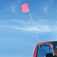 Safety Whip&reg; Light-Duty Whips, Window Mount, 5' High, Orange Maritime Industrial Rubber